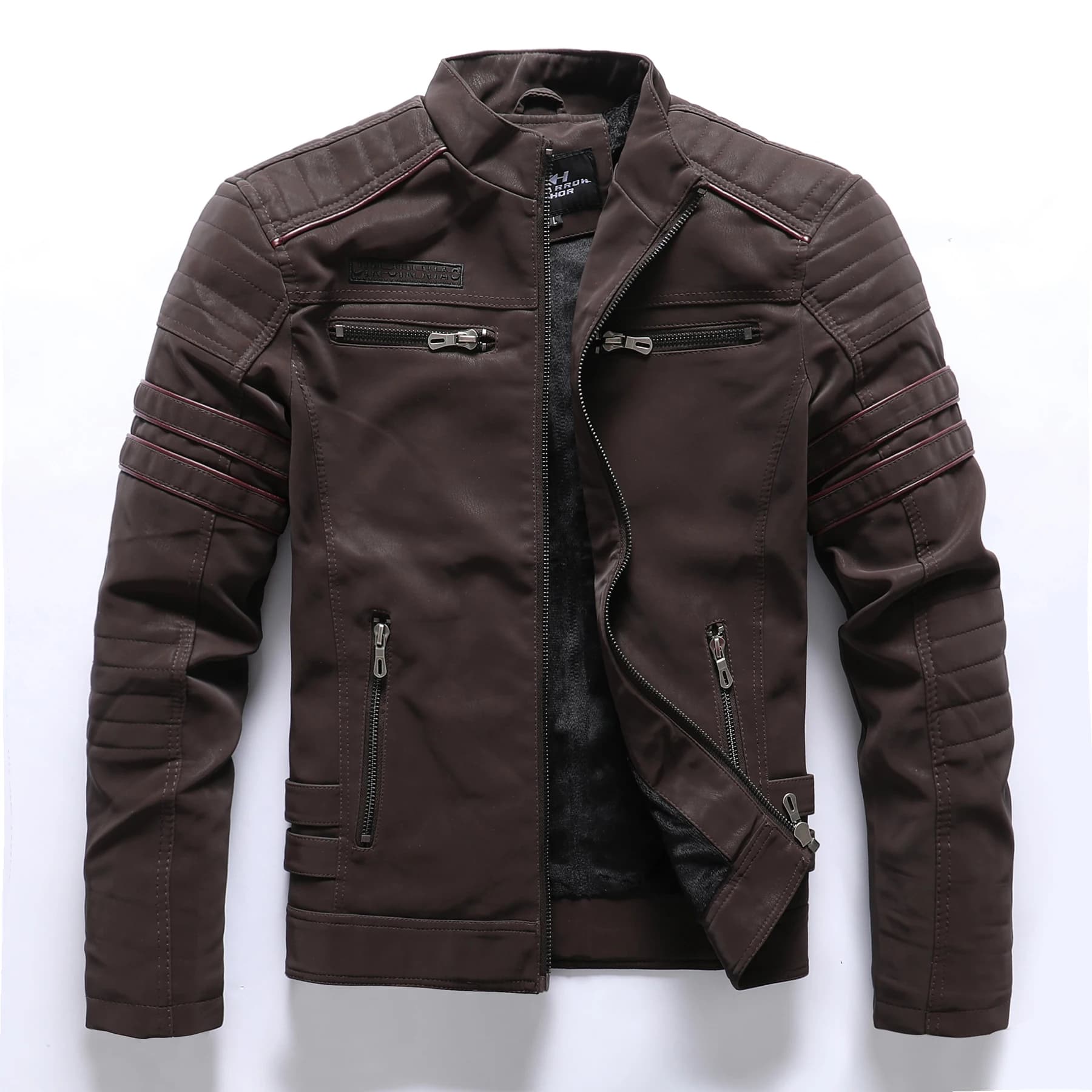 Men Coat Winter Leather Jacket Genuine Men's Clothing Casual Jackets Coats Faux Leather Vintage Biker Jacket Men Windproof