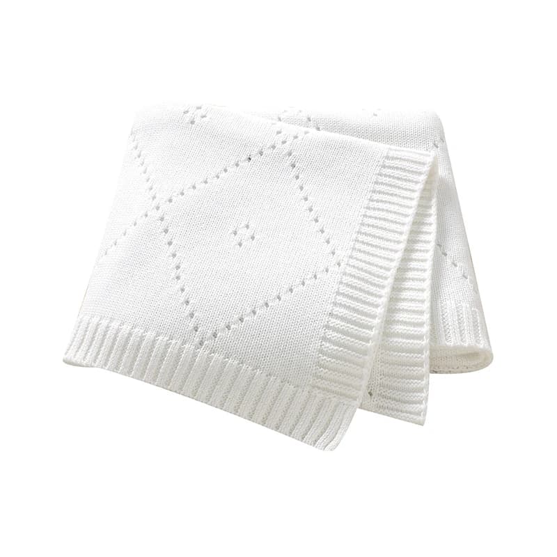 Baby Blankets for New Born Boys Girls 90*70cm Cotton Knitted Infant Stroller Bedding Swaddle Wrap Quilts Plaid Toddler Throw Mat