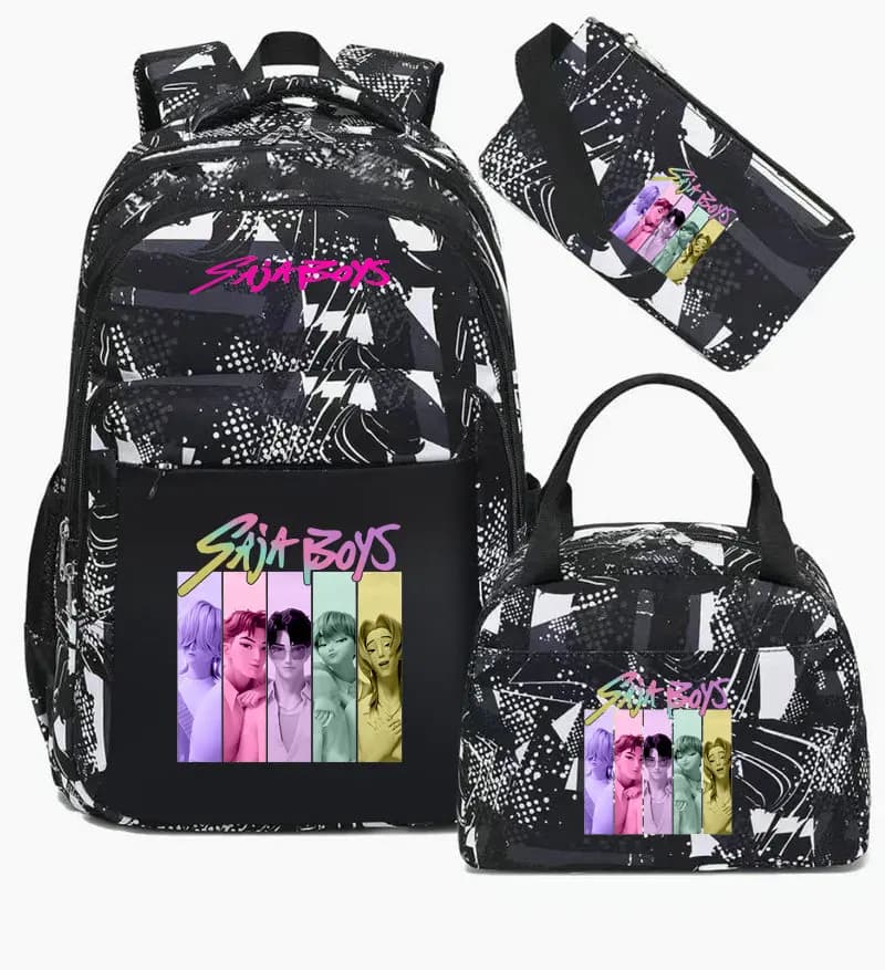 Boys Girls KPop Demon Hunter Casual School Bags Waterproof Backpack Large Capacity Laptop Back To Schoolbag Travel Mochilas