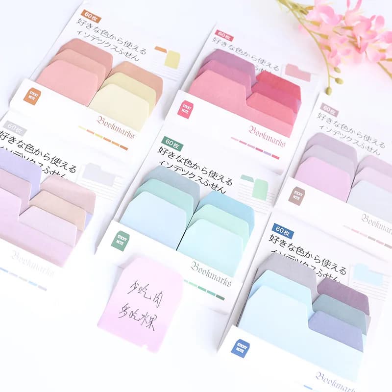 Kawaii Sticky Notes 60 sheets adhesive notepad Post Stationery Memo pad it Bookmarks Stickers in notebook School supplies
