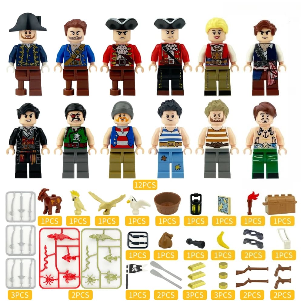 Children's Building Blocks Toy Mini Figure Humanoid Dolls Cartoon Character Birthday Gift Educational Playset for Kids