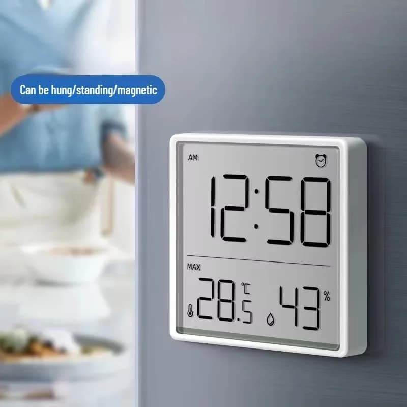 New Multifunction Thermometer Hygrometer Automatic Electronic Temperature Humidity Monitor Clock Household Thermometer Tools