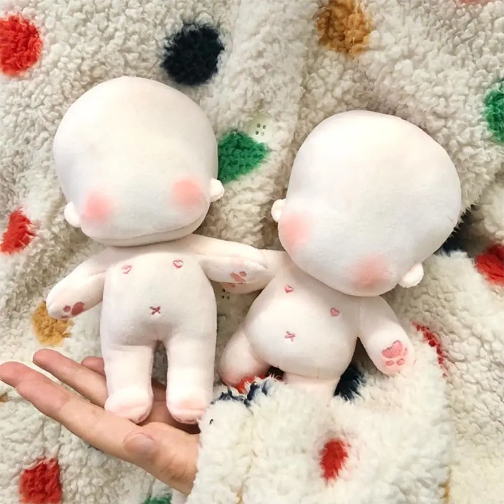 Cotton Stuffed Embroidery Blank Unembroidery Cotton Stuffed Blank Cotton Stuffed Kawaii Dress Up DIY Idoll Children