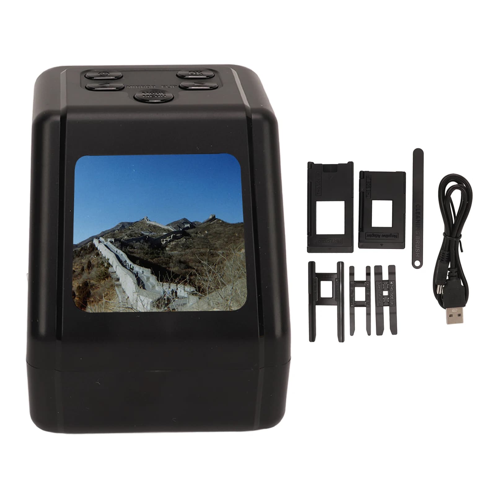 Film Scanner 2in Screen Slide Scanner Convert 135 126 110 8mm Slides to 12MP JPG Digital Photo Negative Scanner new