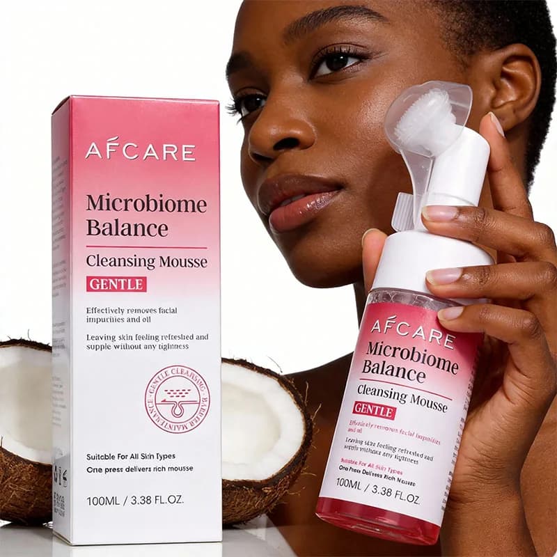 AFCARE Gentle Cleansing Mousse Face Wash for Sensitive Dry Skin - Soothing Daily Hydrating Cleanser That Removes Oil Buildup
