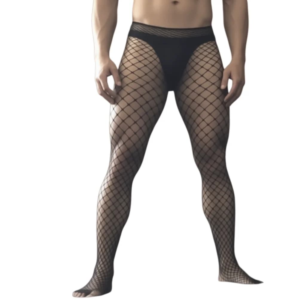 Male Hosiery Sexy Pantyhose Husband Sexy Clothes Fishnet Stockings Underwear Exotic Man Transparent Club Party Night Wear Tights