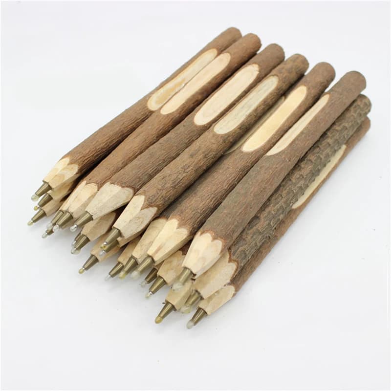5 PCs/Pack Branch And Twig Wooden Graphite Pencils Personality Overvalue Art Work Crafts Gel Pens Stationary School Writing Tool