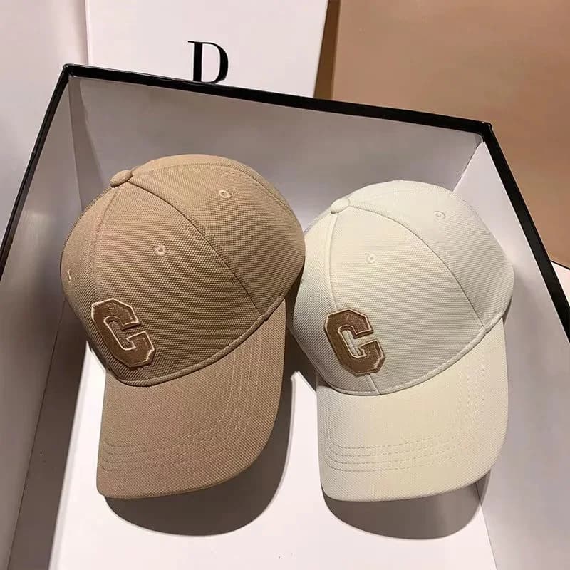 Hats for Men New C Letter Embroidered Baseball Cap Kpop Fashion Couple Snapback Cap Men and Women Sun Hats Chapeau Homme