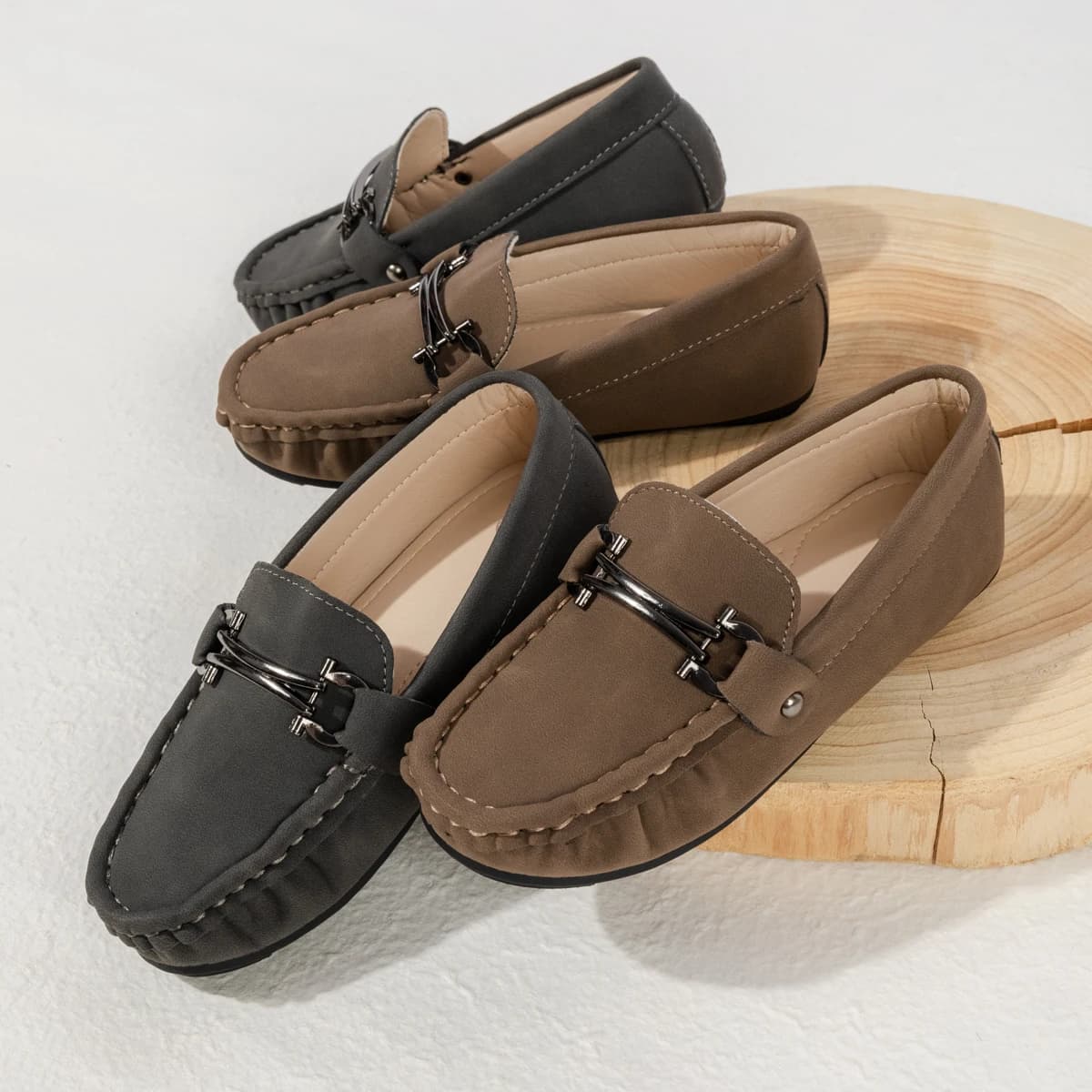 Boys Loafers British Style Kids Dress Shoes Slip On Moccasins Children Flat School Shoes for Wedding Party Formal Performance