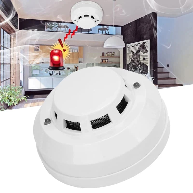 Alarms Smoke Detectors Smoke Alarm High Sensitivity Security Detector Sound Light Warning Device with Red LED Indicator 2026New