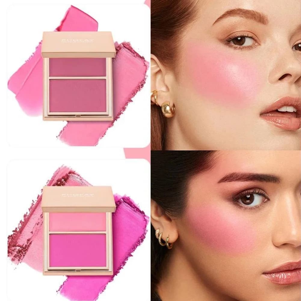 Two-tone Long-Lasting High Color Rendering Face Makeup Natural Matte Blush Cream Waterproof Facial Coverage Powder Blusher Cream