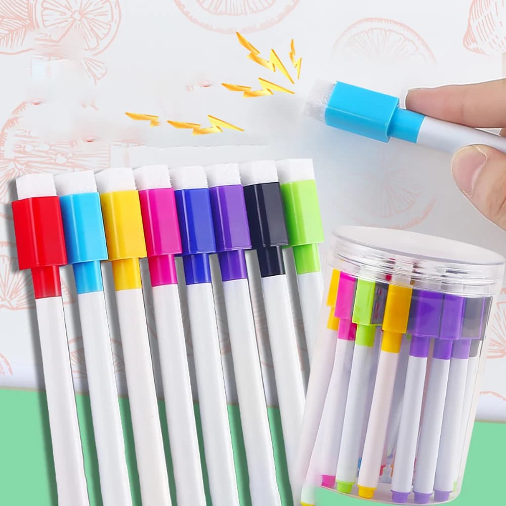 8/24 Pcs Magnetism Whiteboard Markers Comfortable Handing For Teaching And Meetings Easily Erasable Office School Supplies