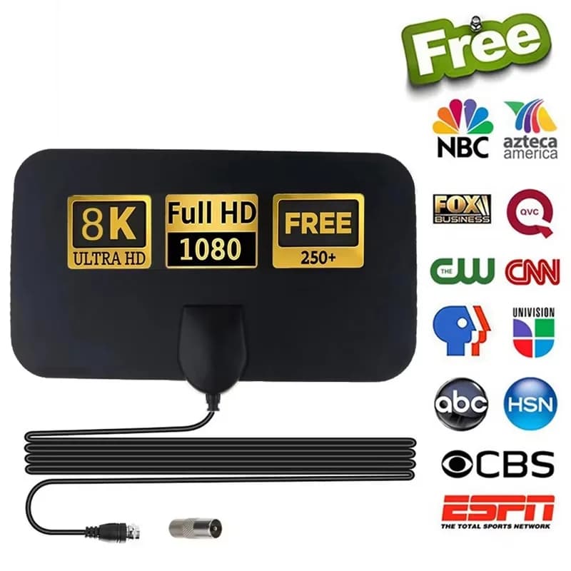4K Smart TV Signal Receiver 1080P DVB-T2 High-Definition Enhancer RV Outdoor Vehicle-mounted Antenna Indoor TV Antenna Booster