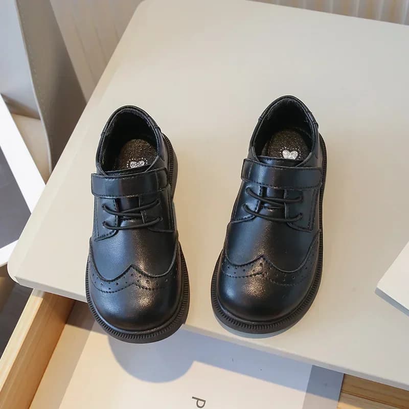 School Student Shoes for Boys Kid Spring Autumn Block New Black Boy Girl Loafer Soft Sole Kid Flats