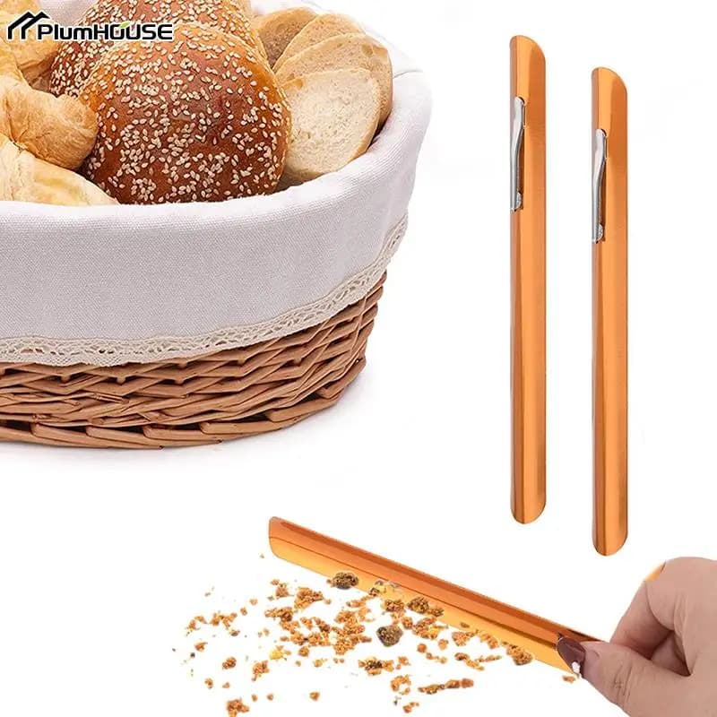 Bread Crumb Cleaner Tool Crumb Sweepers Stainless Steel Portable Crumb Clean Scraper Kitchen Restaurant Crumber Cleaning Tool