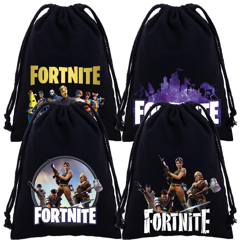 Fortnites Boys Girls Drawstring Bags Cartoon Anime Printed Large Capacity Storage Bags Tote Bag Handbag New Cute Birthday Gifts