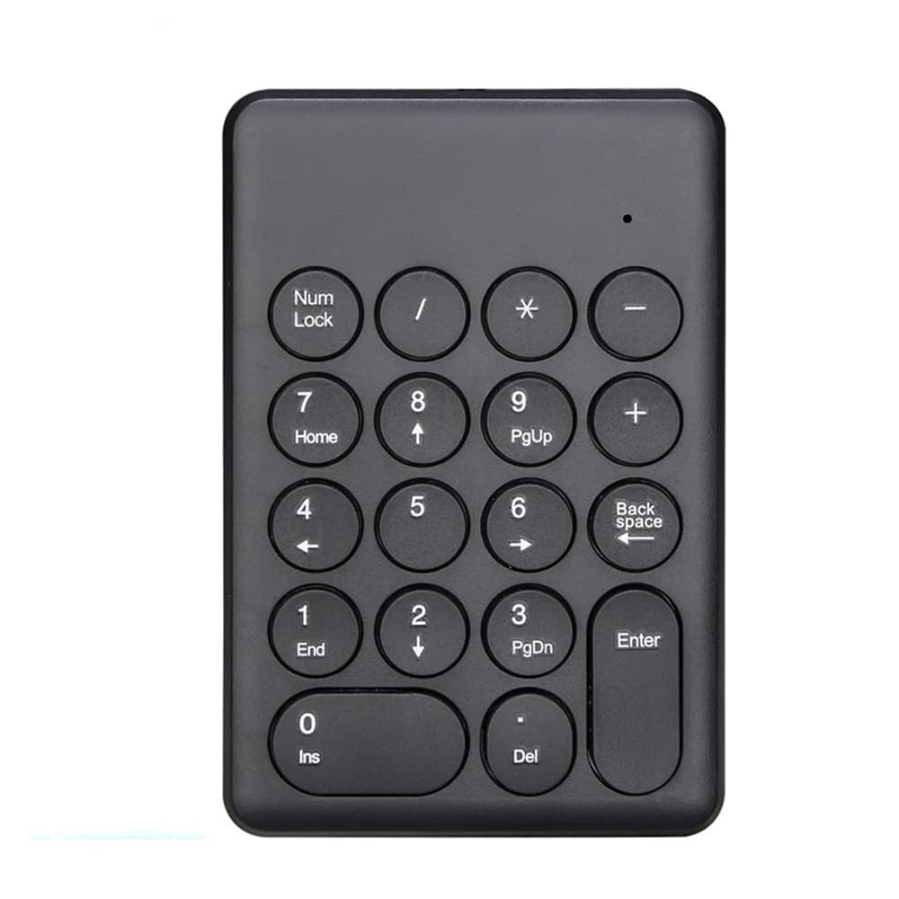 Wireless Numeric Keypad, Mini Number Keycap, 2.4G, USB Wired Keyboard, Laptop, Desktop, PC, Computer, Notbook, 18 Keys