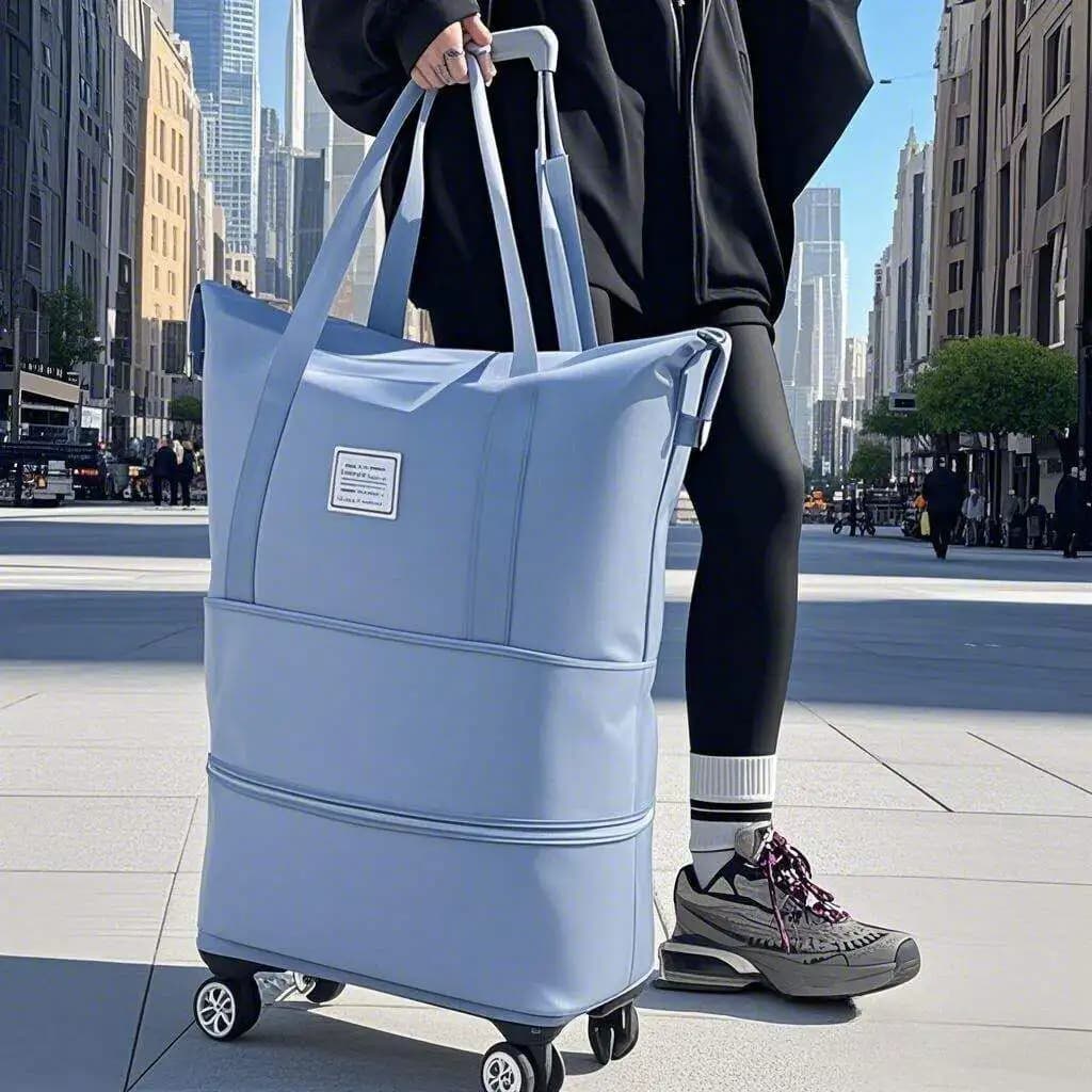 Large Capacity Luggage Bag Handheld Travel Bag Business Trip Carry-On Bag with Universal Wheels Three Layers Storage Bag