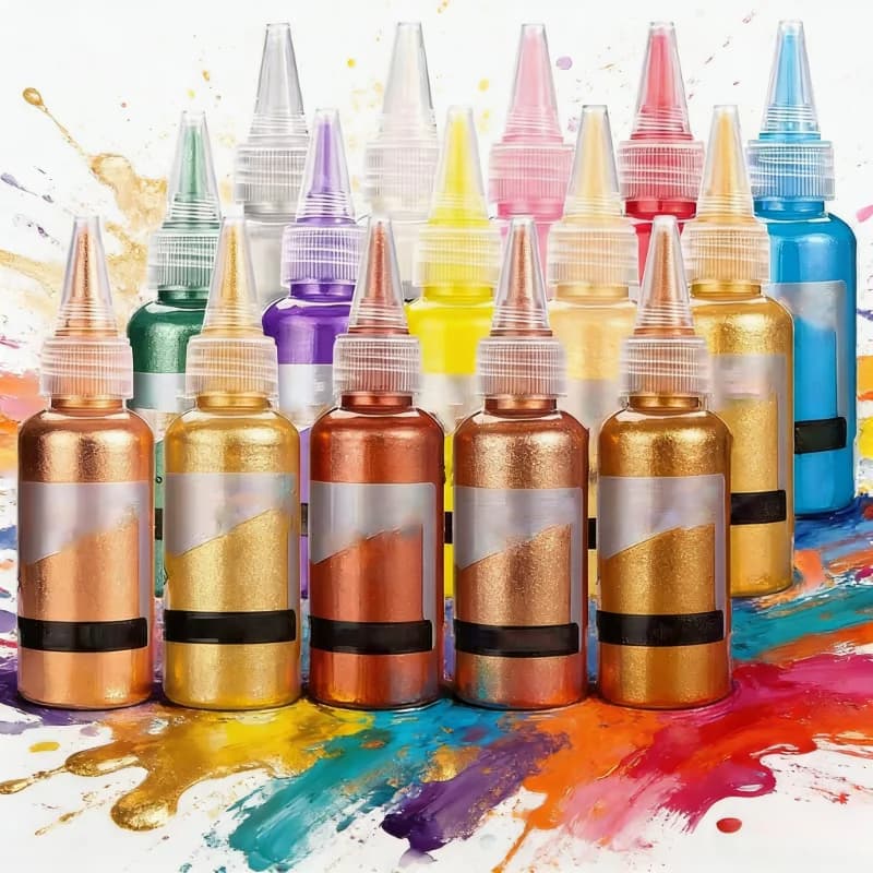 50/100ml painting metallic pigment, rich and shiny pearl color, multiple colors, used for DIY art painting, wood, glass