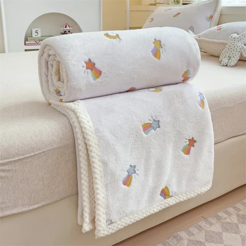 Soft Baby Blanket Kids Flannel Stroller Cover Bedding Kids Nap Cover Air Conditioning Blankets Thin Quilt Sofa Shawl Baby Items