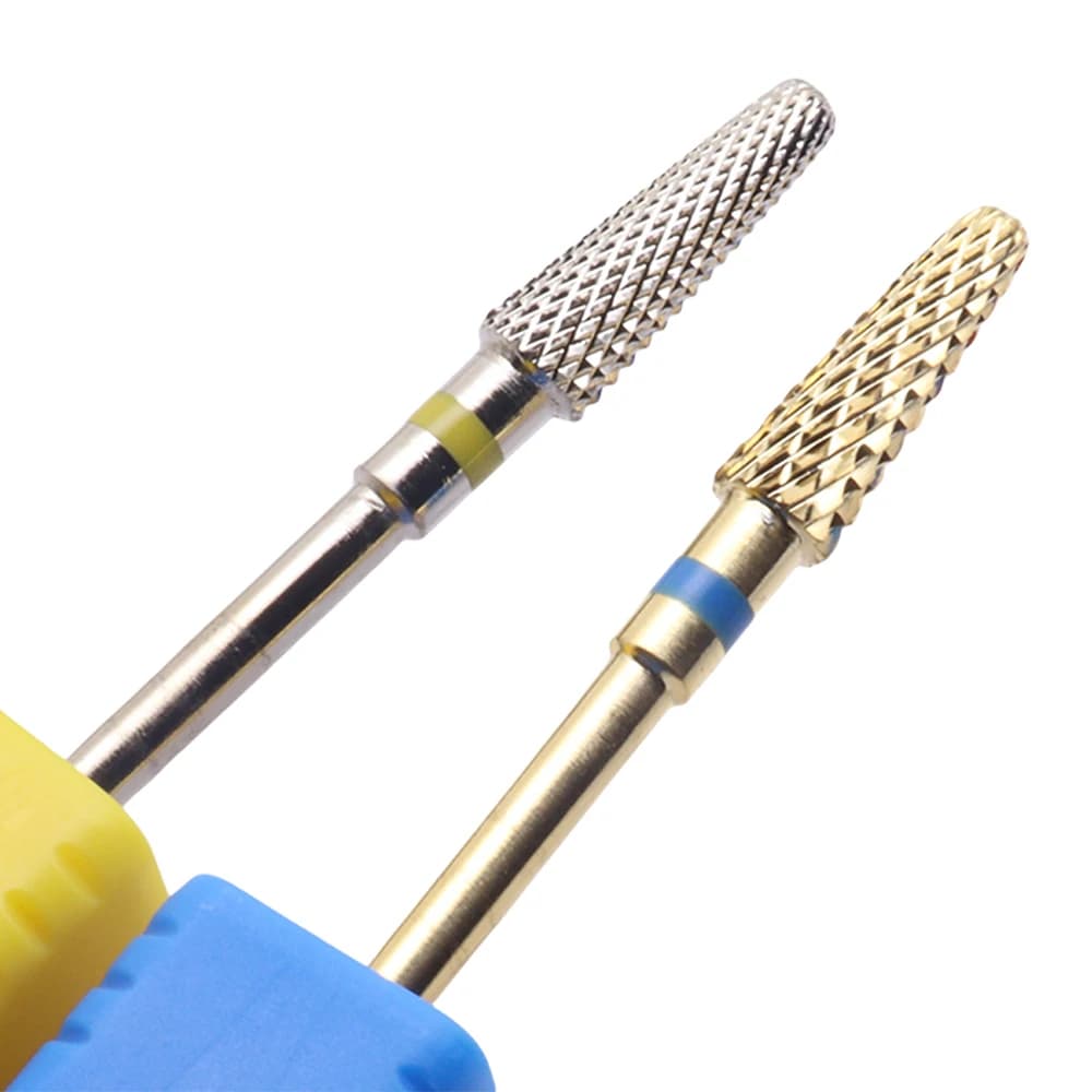 Nail Drill Bits 3/32'' - Typhoon Bits, 2 Way, Carbide Bit (Fine), Fast Remove, Shape & Smooth Acrylic or Gel Nails, Precise Cont