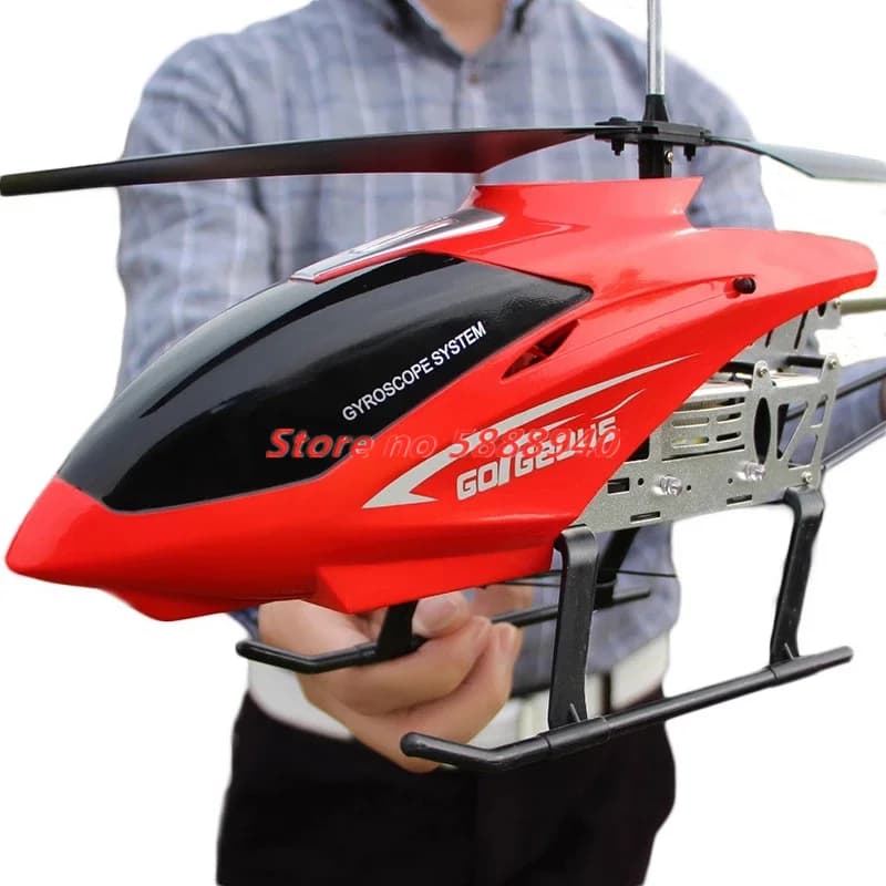 Update Alloy RC Helicopter 2.4G 150M 85CM Large Size Drop Anti-Crash Resistant Cool LED Light Remote Control Aircrafts Boy Gifts