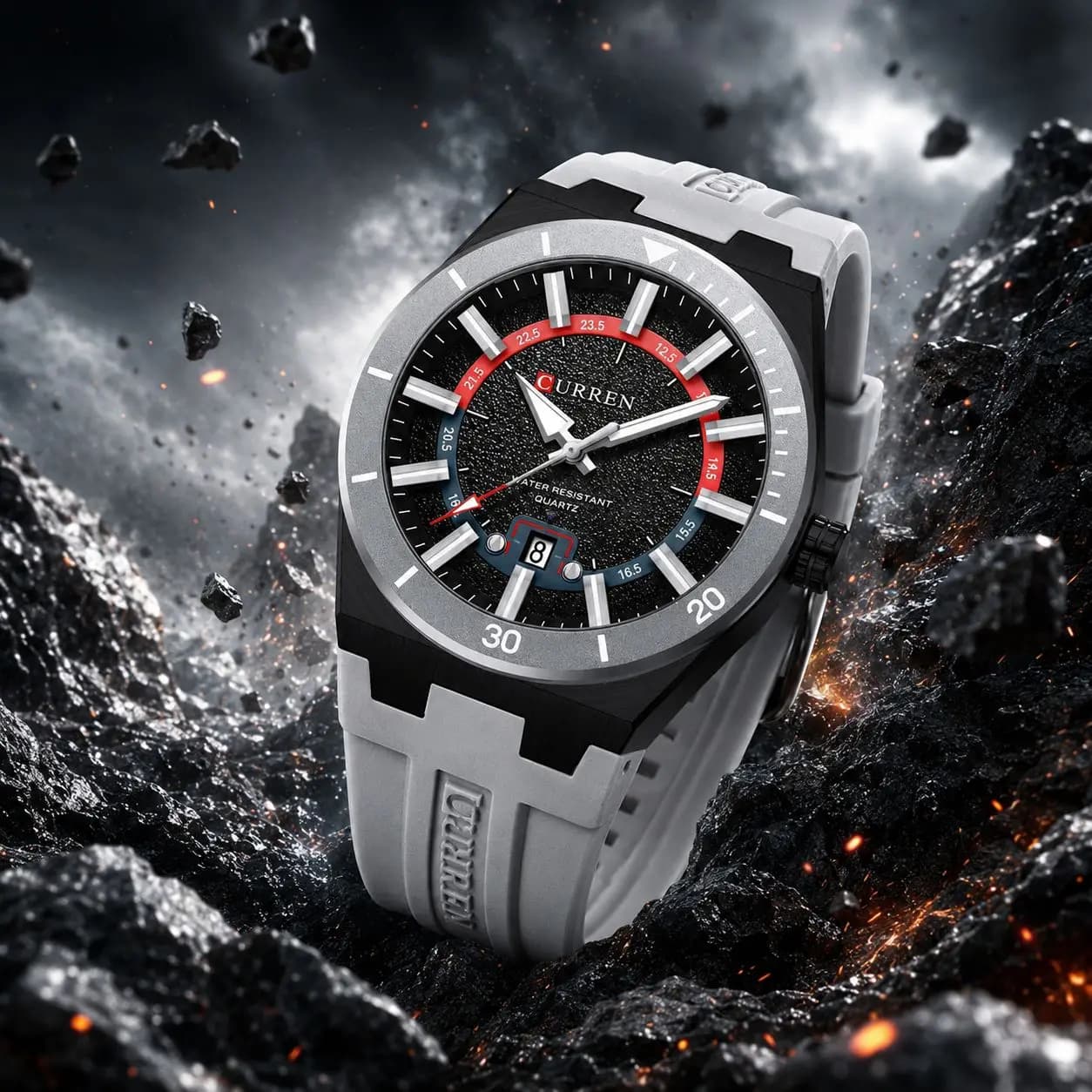 Mens Watches Analog Quartz Sports Unisex 30M Waterproof Watch for Men Military Time with Second Hand Glowing Easy to Read Dial
