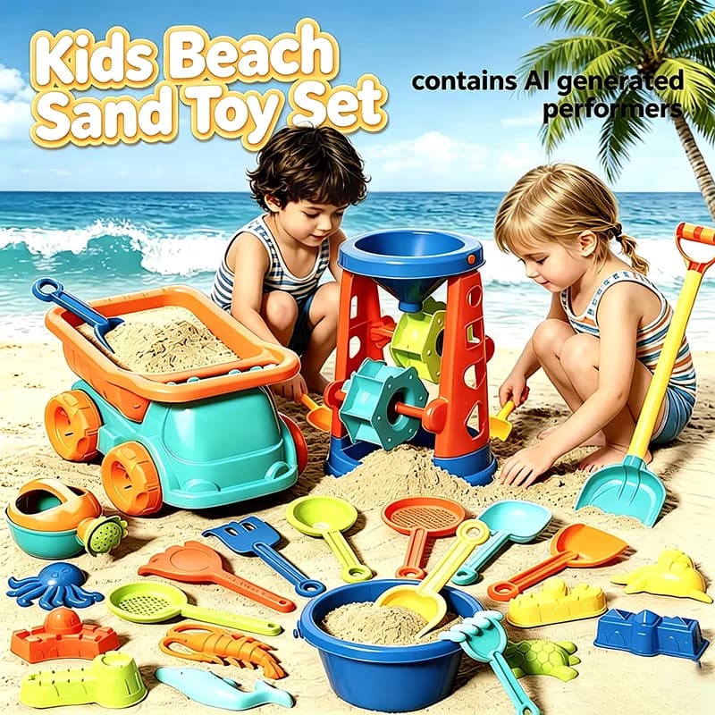 Kids Beach Toy Set Suitable for Boys and Girls to Play Outdoors with Sand, Summer Gardening, Digging Toys, Gifts