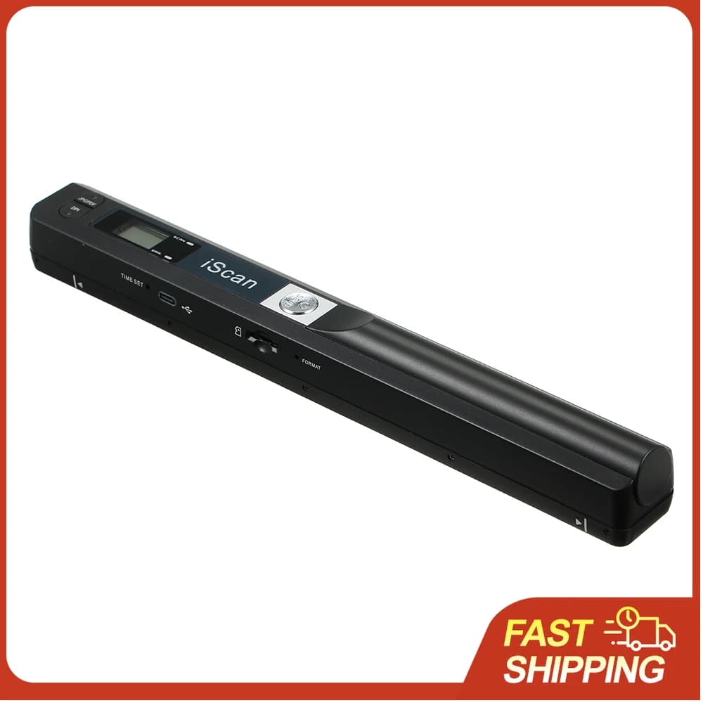 Scanner Document iScan Portable Scanner Mini Handheld Document Scanner A4 Book Scanner for JPG and PDF Format 300/600/900 DPI