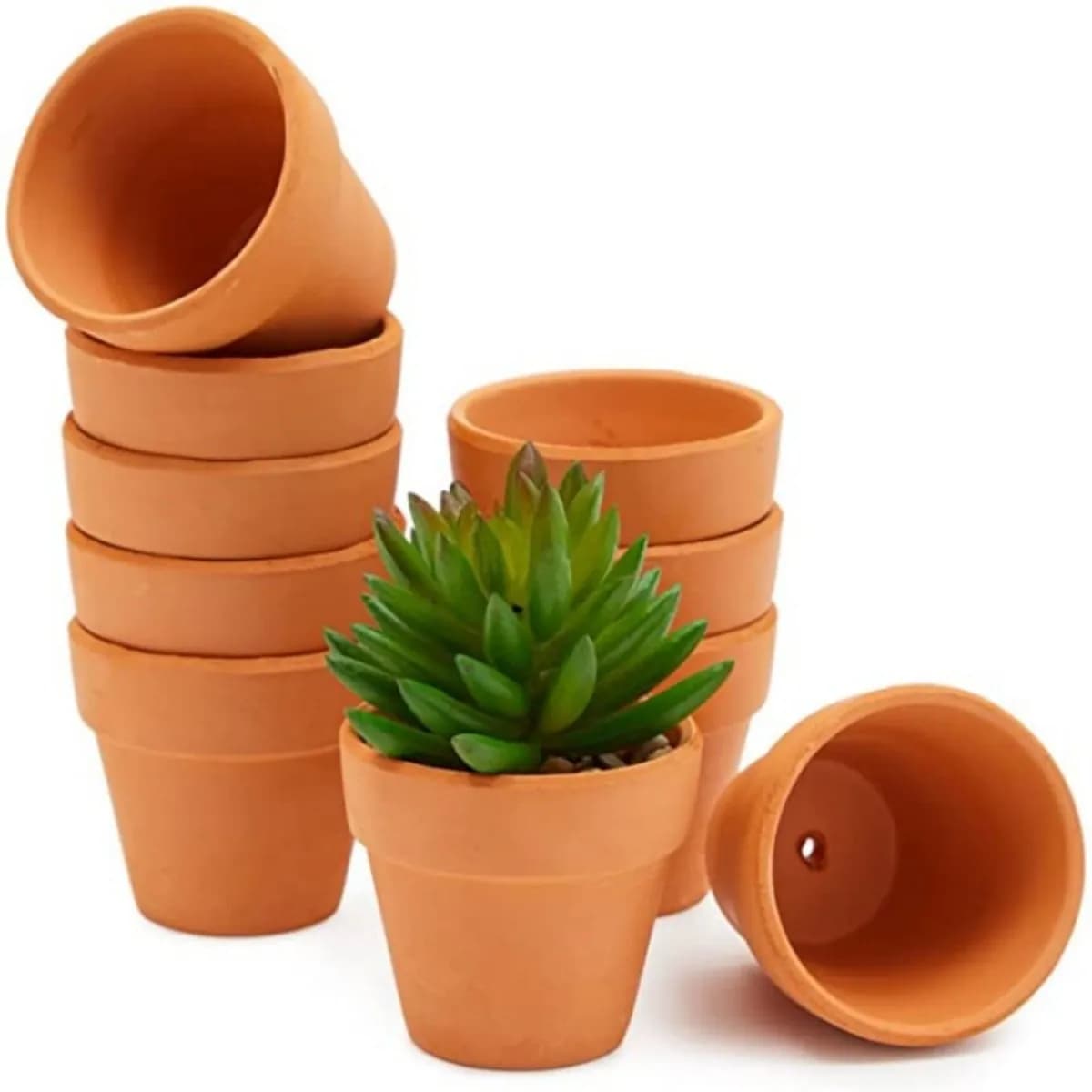 16 Pcs 1.8'' Terra Cotta Pots Pottery Planter Cactus Flower Pots Succulent Pot with Drainage Hole- Great for Plants,Crafts