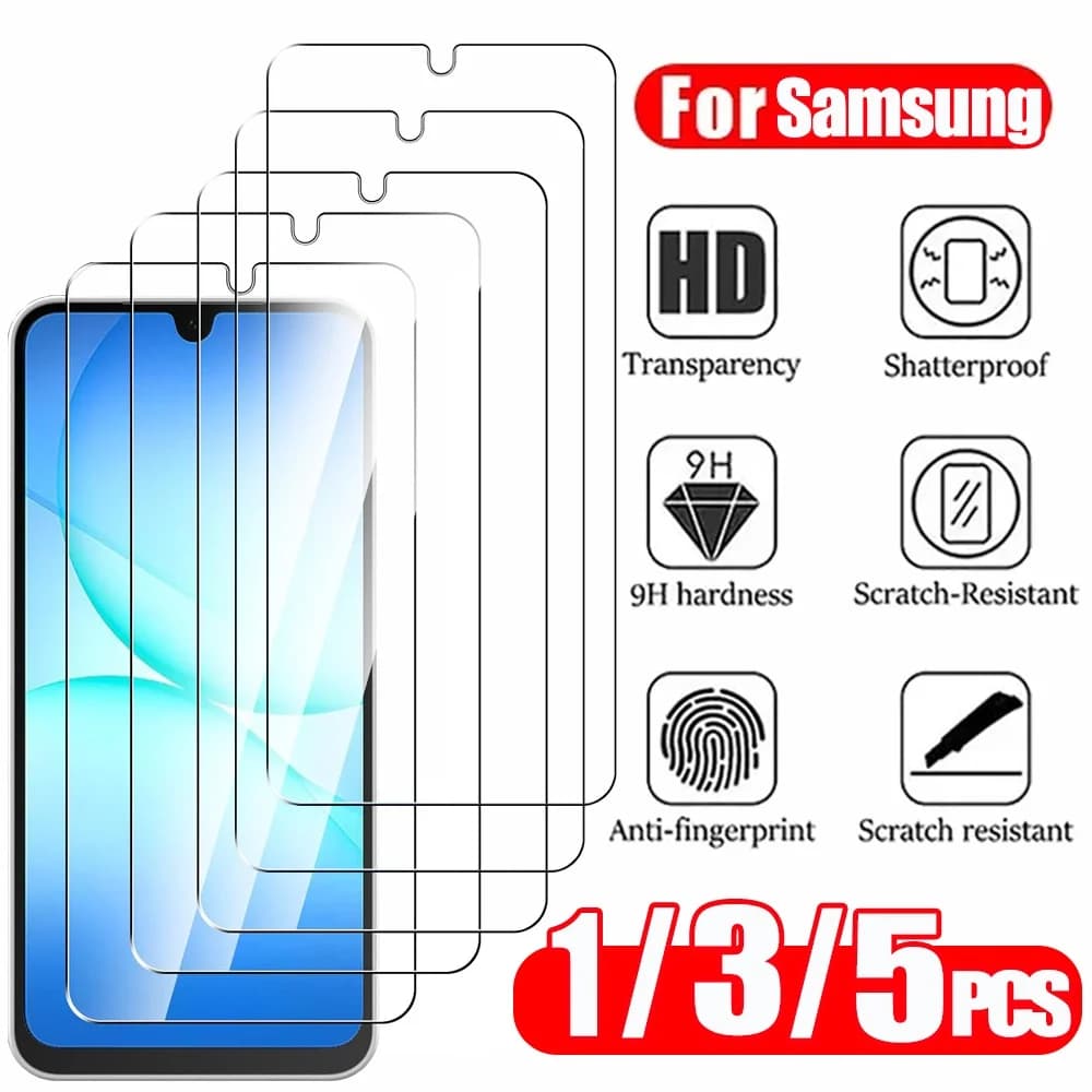 1~5 PCS Screen Protector For Samsung Galaxy A57 A37 A17 A27 A16 A15 A25 A24 A56 A36 A55 A54 A53 A52 A52S A51 Tempered Glass A17