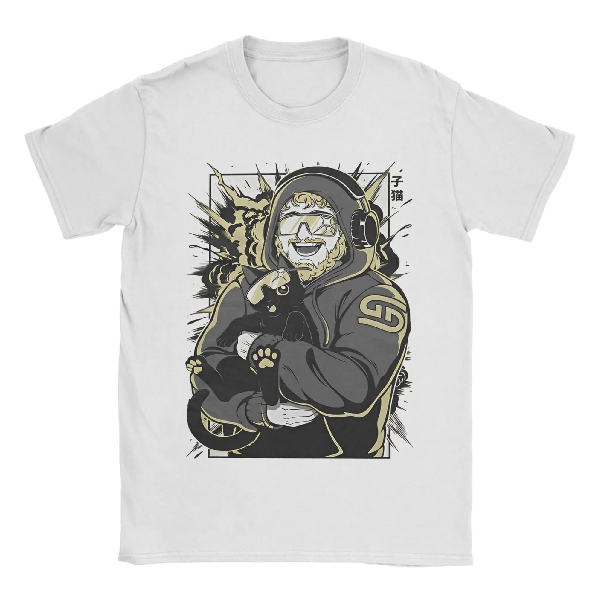 Men's T-Shirts caseoh merch Vintage Cotton Tees Short Sleeve T Shirt O Neck Clothing New Arrival