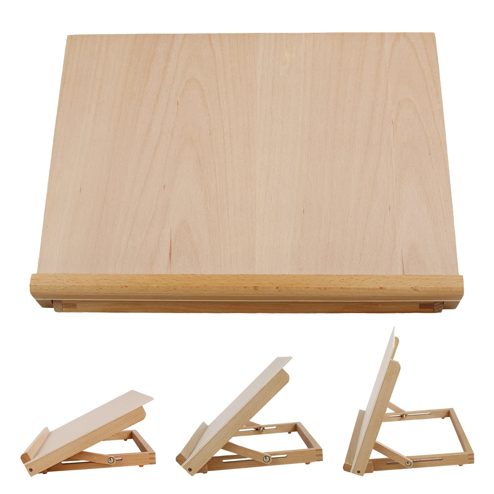 Tabletop Easel Stand Desk Easel Adjustable Angle Portable Drawing Board Wooden Easels for Art Students Wedding Painting Books