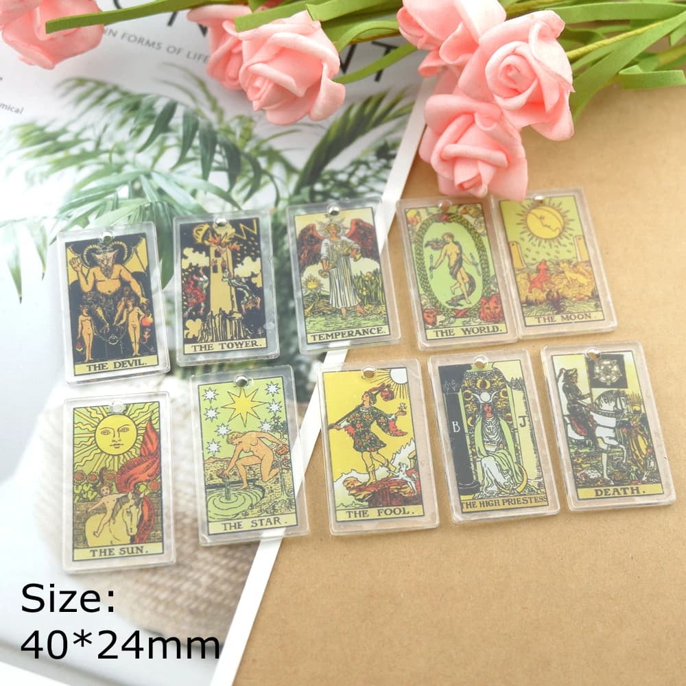 Cute Tarot Charms for Earring Bracelets Jewelry Making DIY Pendants Wholesale Bulk