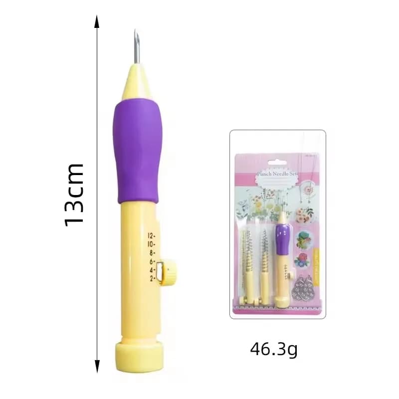 DIY Embroidery Punch Needle Kit Magic Needle Pen Weaving Knitting Sewing Tool Set for Stitching And Crafting