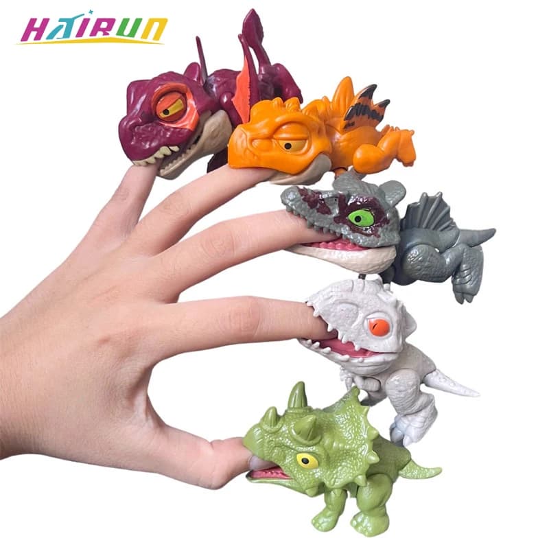 Mini Finger Dinosaur Toys for Kids - Interactive Creative Tricky Tyrannosaurus Model Funny Animal Play Gifts
