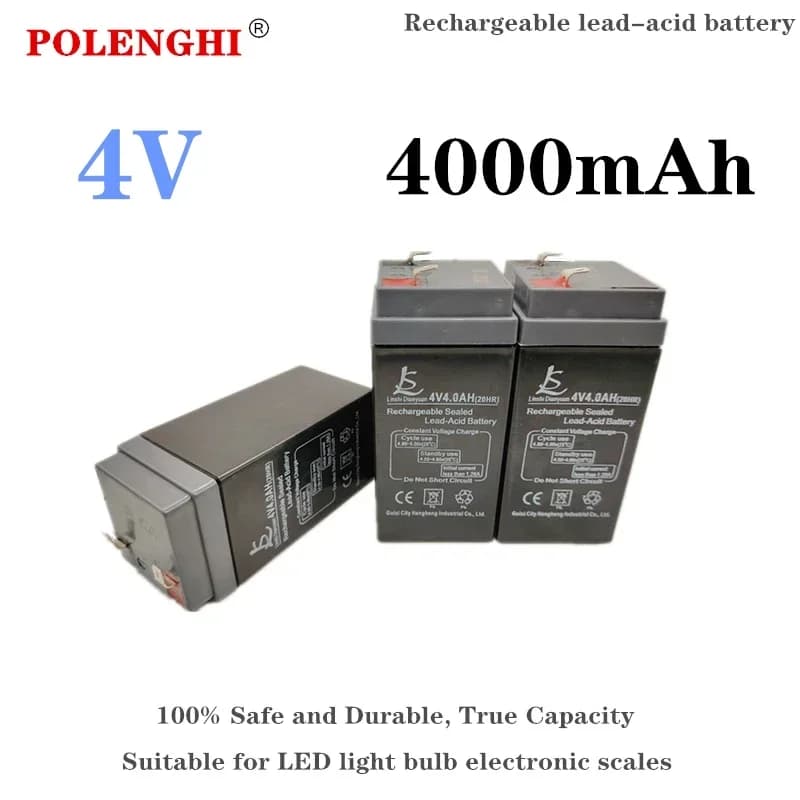 Electronic scale battery 4V 4000mAh specialized battery for electronic scales, rechargeable universal lead-acid battery