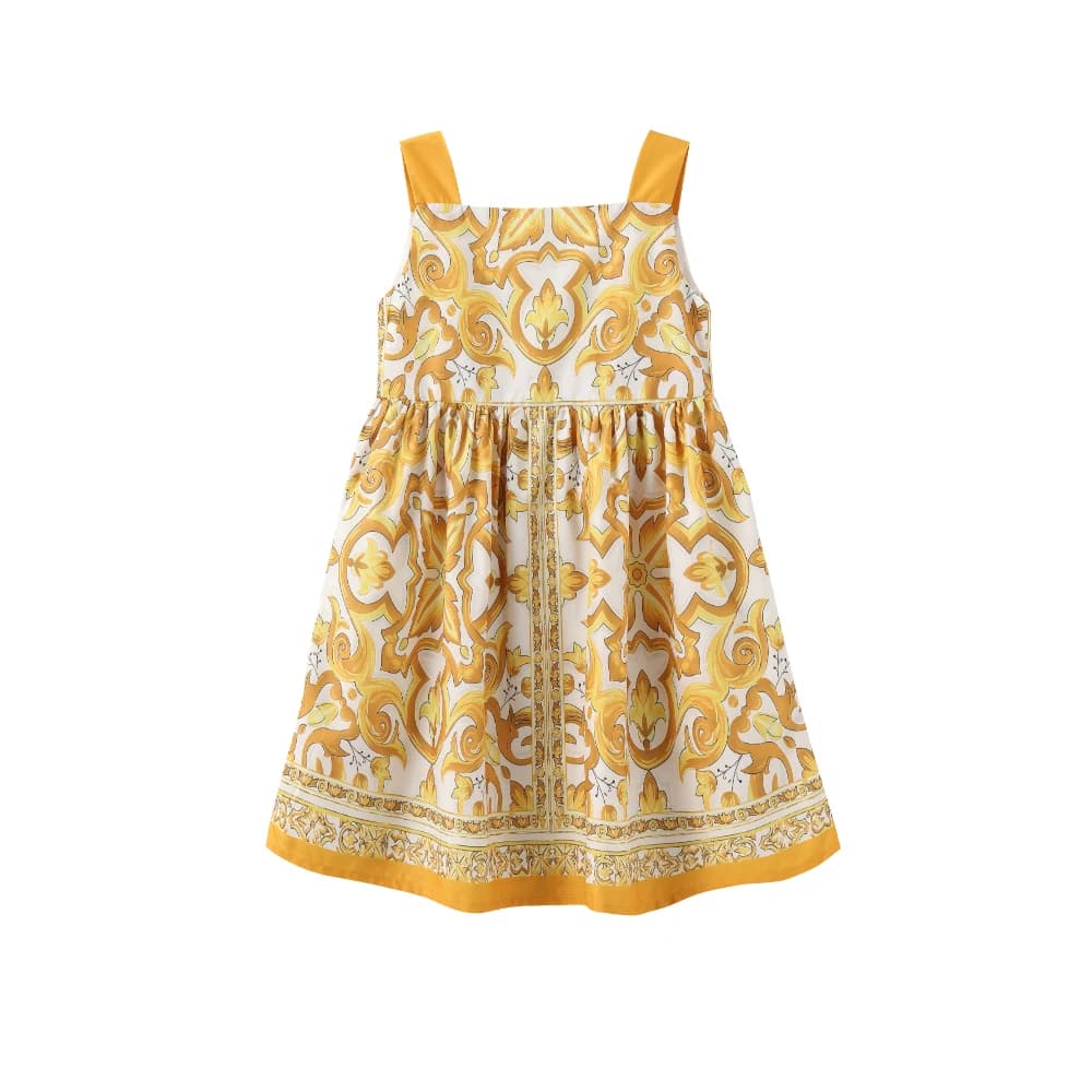 Girls Dress Vestido De Meninas فستان بنات New Design Clothes Costumes Summer Floral Print New Design Princesse Fille Kids Dress