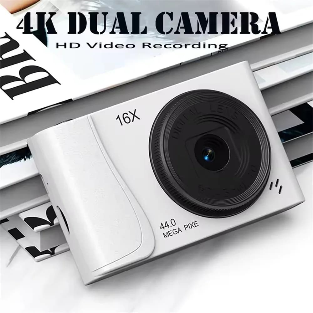 COOL DIER 4K Digital Camera 16x Zoom Camcorder 24 Million Pixels Compact Cameras Auto Focus for Kids Adult Beginners Photograph