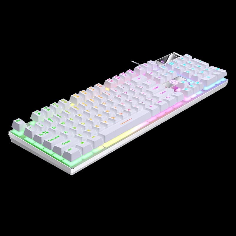 Wired USB Gaming Keyboard with Backlight, 104 Key Gamer Keyboard for Computer/Laptop/PC, Ergonomic Design,Office Gaming Accessor