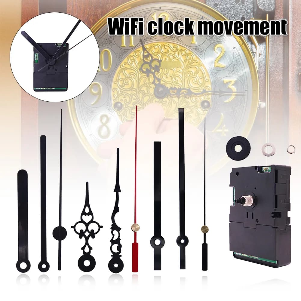 Wall Clock DIY Smart Wifi/No Wifi Clock Silent Movement Automatic Time Adjustment Mute Movement Living Room Office Wall Decor