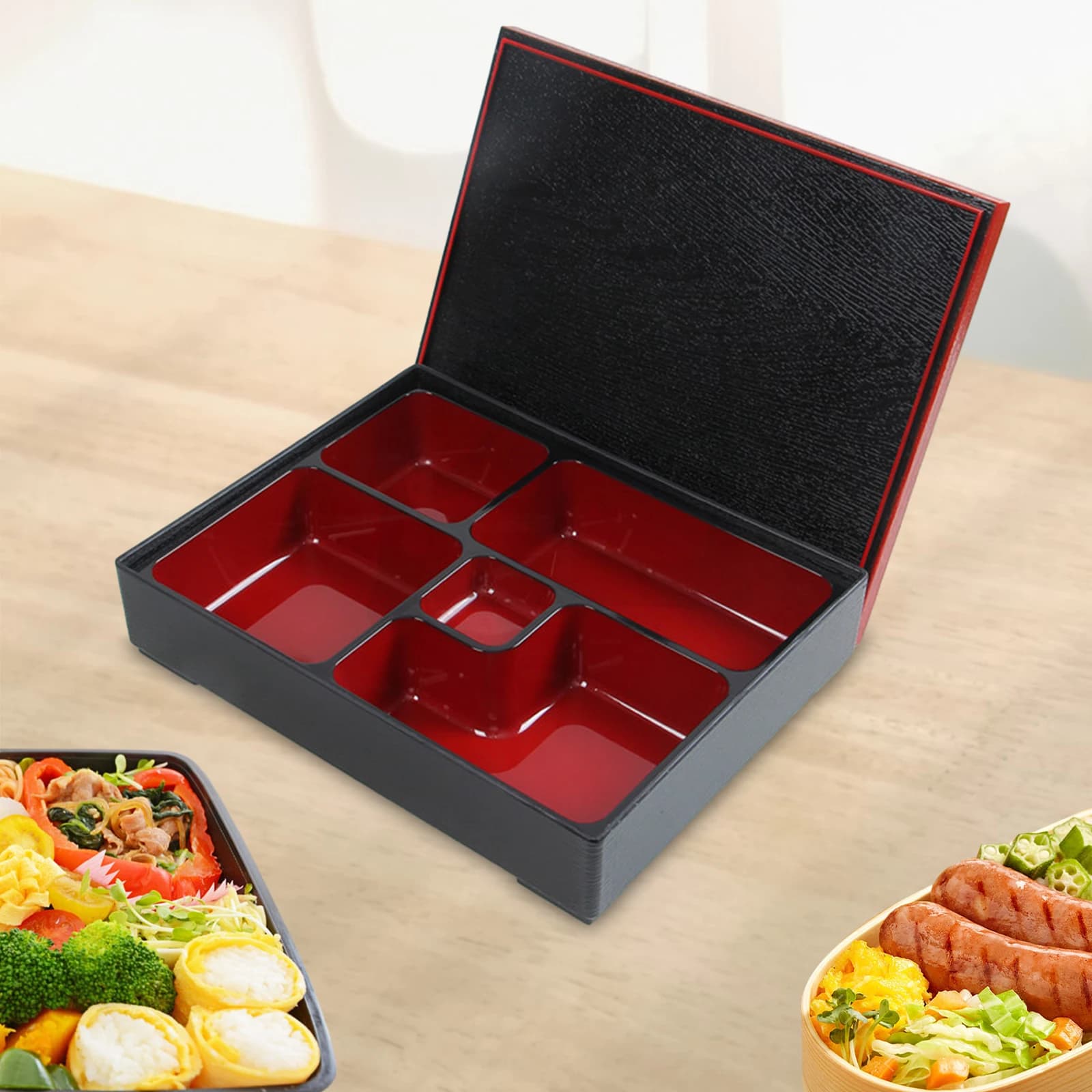 Japanese Lunch Boxes with Lid Multi-functional Bento Boxes Rice Sushi Catering Storage Container Plastic Food Container