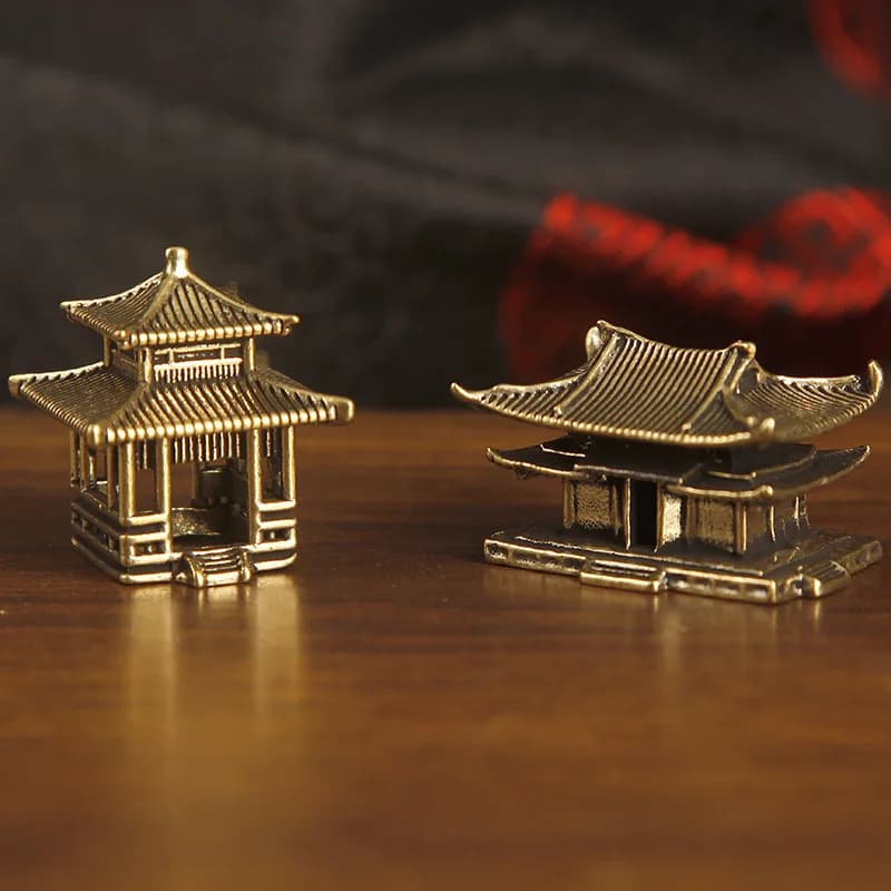 Ancient Architecture Figurines Home Decor Chinese Ancient Buildings Pavilions Fairy Garden Miniatures Fish Tank Decoration