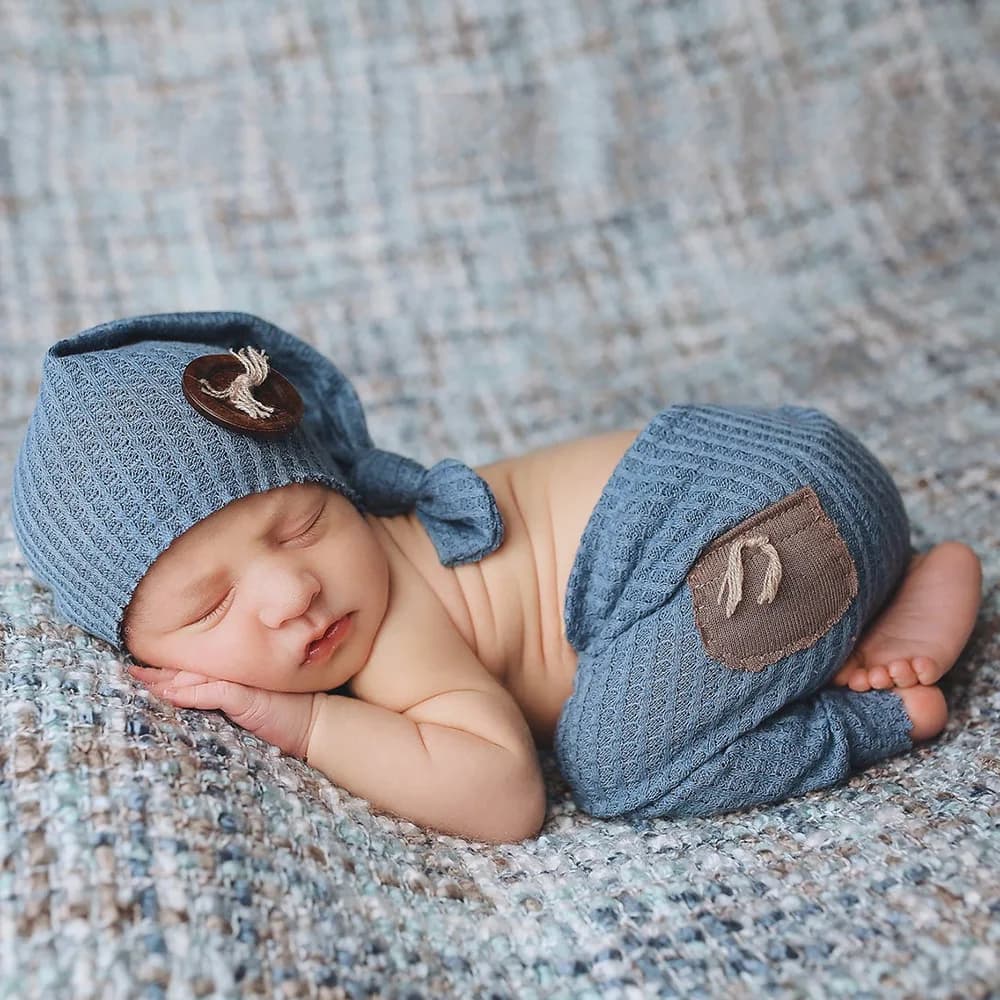Baby Photography Props Accessories Girl Costume Trousers Hat Set 0 To 3 Months Boy Birth Items For Shooting Newborn Clothes Suit