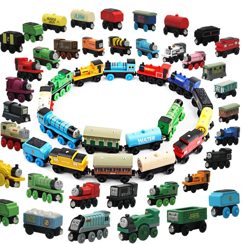 Thomas Wooden Train Toys for Kids James Diesel Molley Toby Oliver Harold Plane Rail Model Thomas And His Friends Toys Kids Gifts