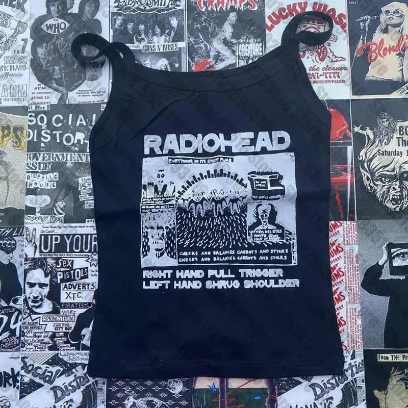 Women's Aesthetic graphics leeveless Tank Tops Vintage Cute Print Grunge Streetwear Crop Tops Y2k Clothes Gothic Girls Corset