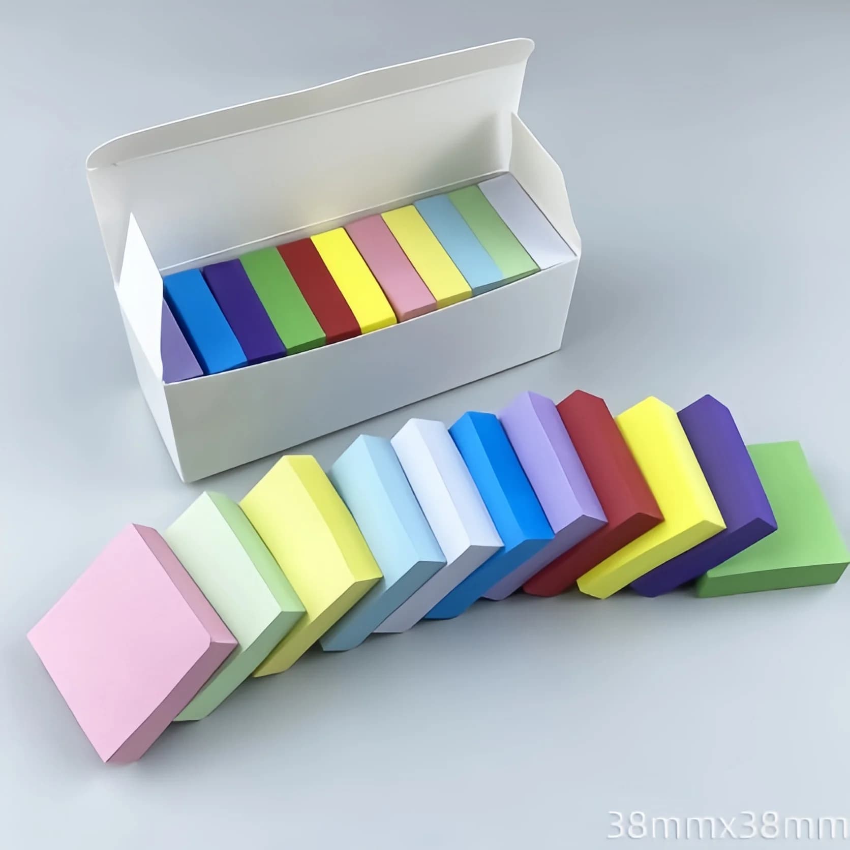Colorful Sticky Notes Set- 38mm X 38mm Strong Adhesive Mini Memo Pad -Self-Stick Notes-for Office School Supplies