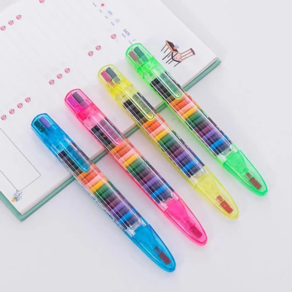 20Color Painting Crayons Portable Drawing Tools Perfect for School Art Drawing Creative Projects Rainbow Pens Children DIY Color