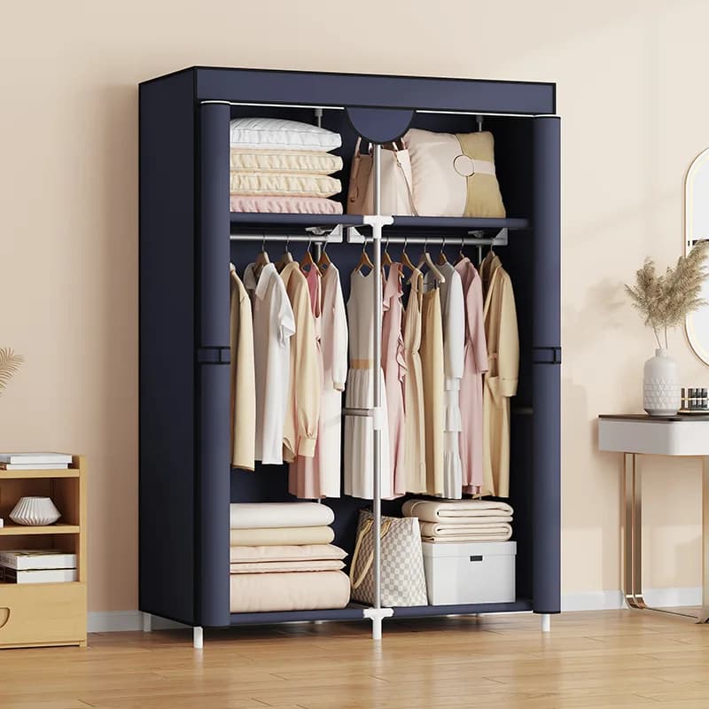 Dust-proof storage Household bedroom Simple wardrobe Fully enclosed cloth wardrobe Rental house wardrobe