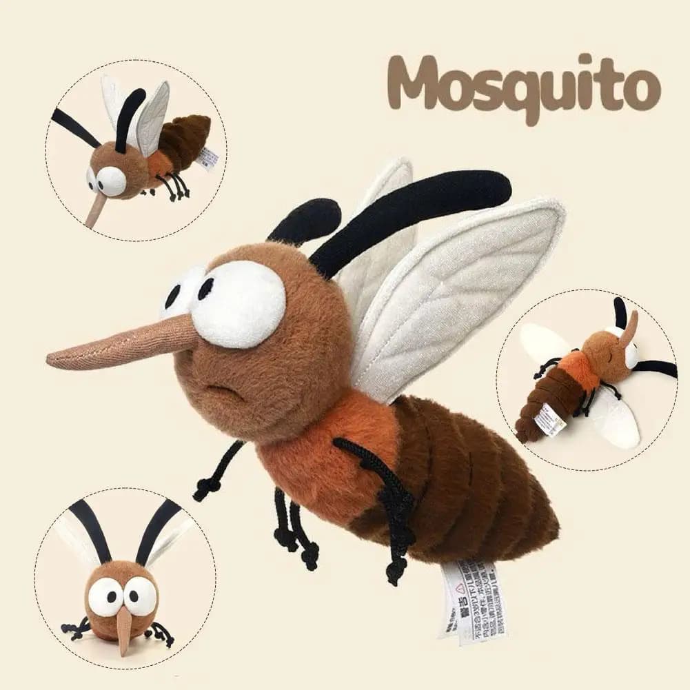 Stuffed Animal Mosquito Plushie Funny Insect Soft Pillow Mosquito Insect Home Decoration Cartoon Stuffed Mosquito Gift